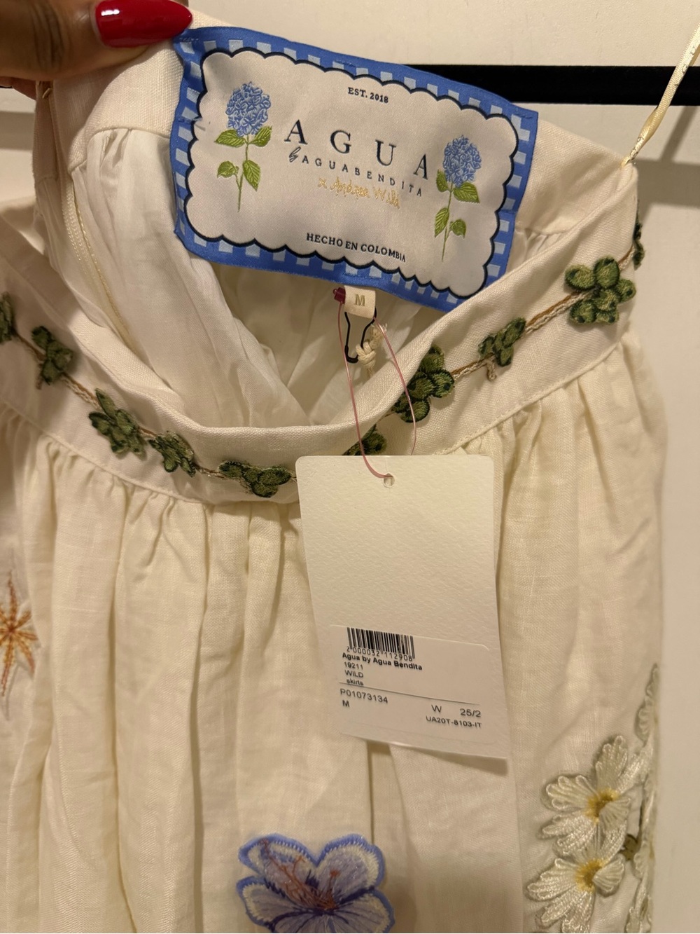 Agua by Agua Bendita Tangelo Wild Skirt and Eslabón Wild Cropped Top - Picture 7 of 9